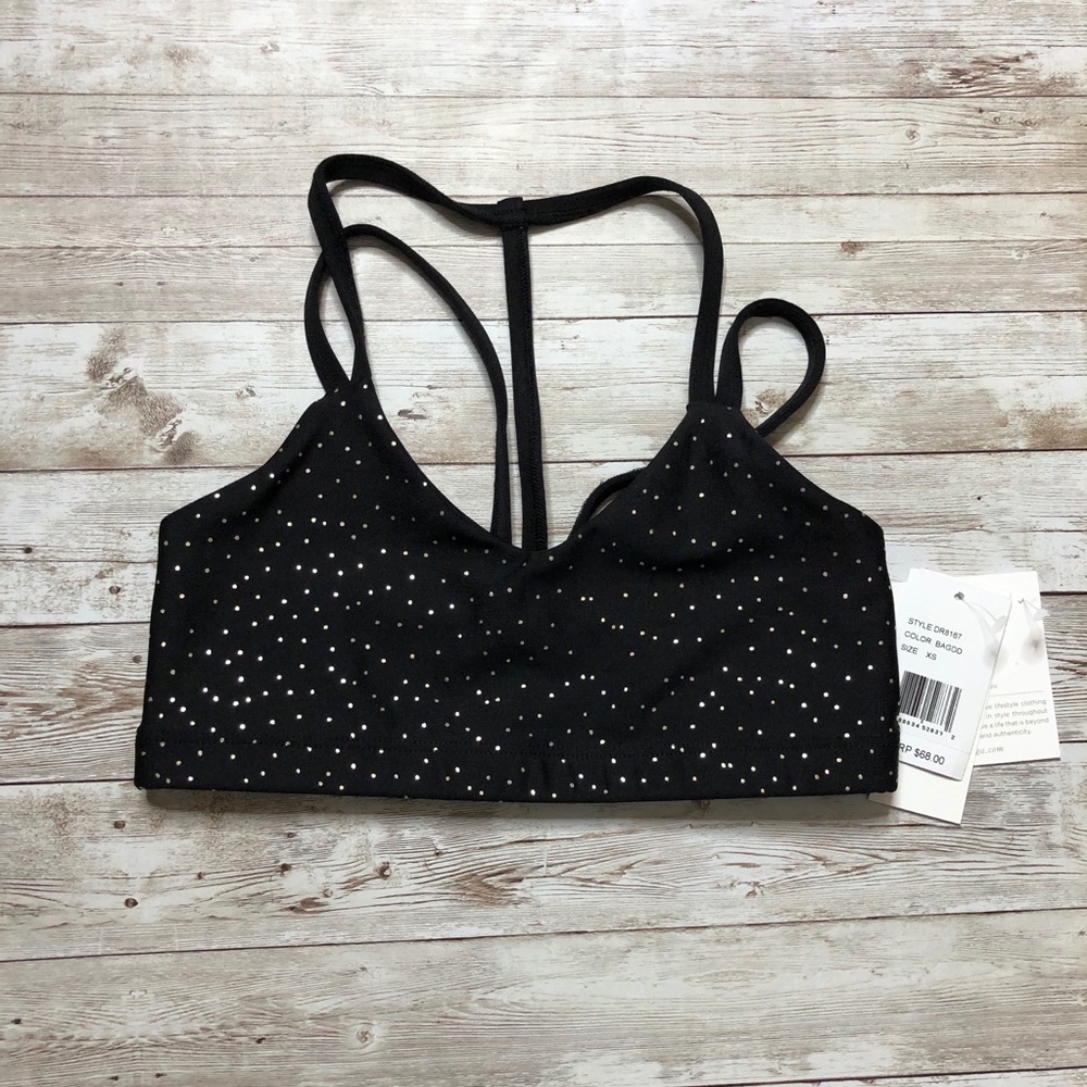 NWT Beyond Yoga Drip Drop Sports Bra Black NWT - Picture 2 of 7